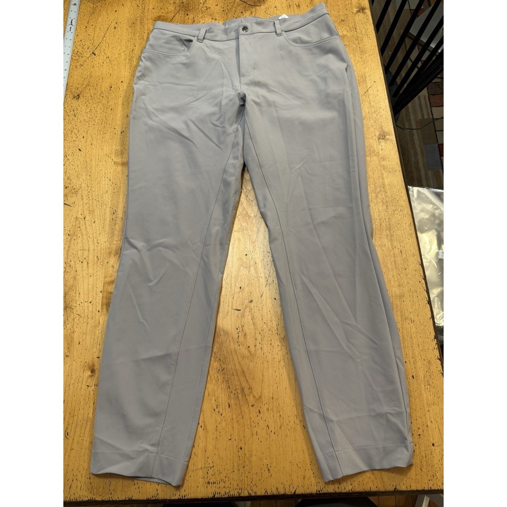 State & Liberty Tech Pants Men 38x31 Gray Athletic Fit 4Way Stretch Performance